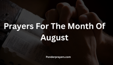Prayers For The Month Of August
