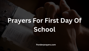Prayers For First Day Of School