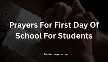 Prayers For First Day Of School For Students