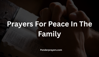 Prayers For Peace In The Family