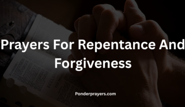 Prayers For Repentance And Forgiveness