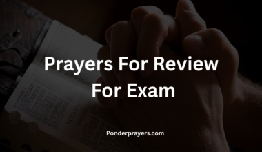 Prayers For Review For Exam