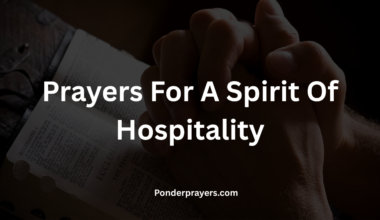 Prayers For A Spirit Of Hospitality