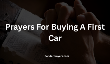 Prayers For Buying A First Car