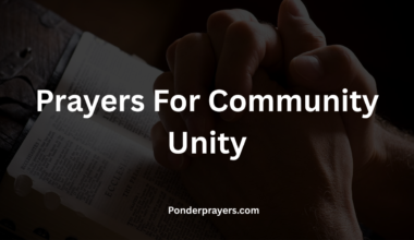 Prayers For Community Unity
