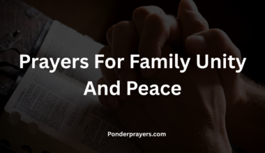 Prayers For Family Unity And Peace