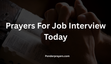 Prayers For Job Interview Today