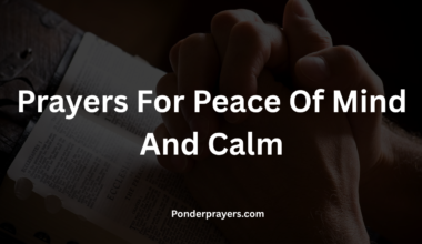 Prayers For Peace Of Mind And Calm