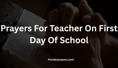 Prayers For Teachers On The First Day Of School